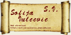 Sofija Vulčević vizit kartica